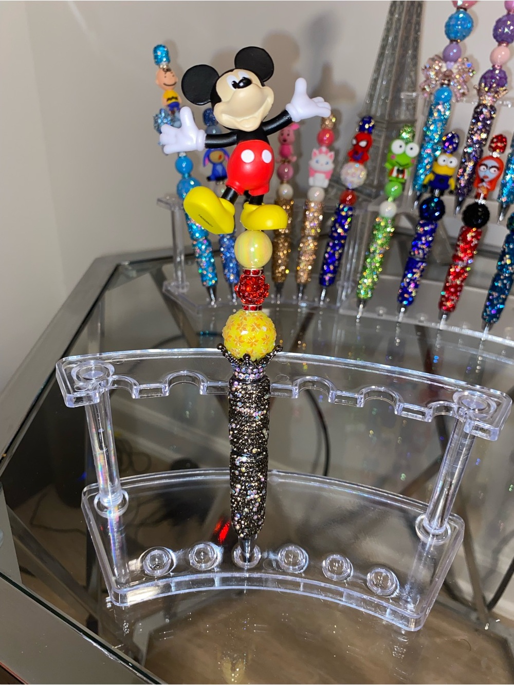 Mickey Mouse Beaded Pen - Yellow & Black